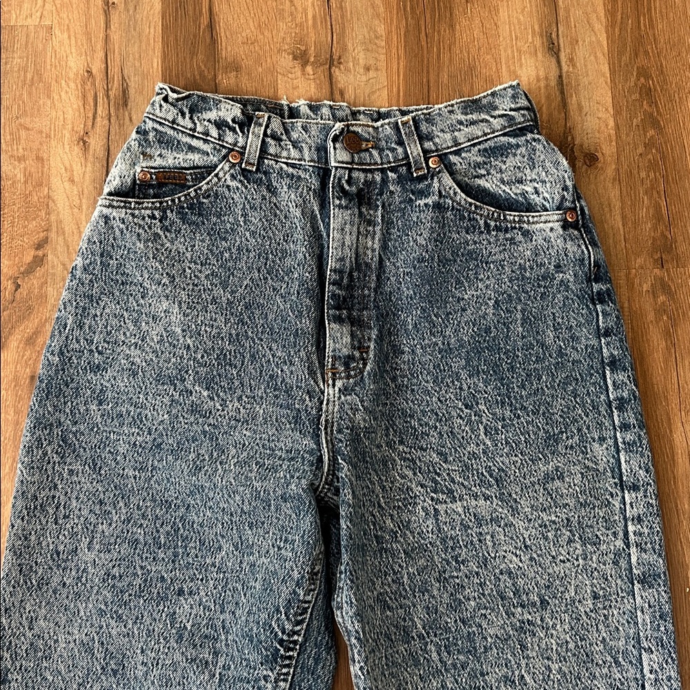 LEE WOMENS VINTAGE 90s ACID WASH HIGH RISE JEANS Sz 10 MED - Picture 4 of 11